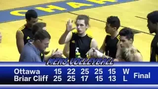 Briar Cliff Men's Vball vs. Ottawa (4/2/16)