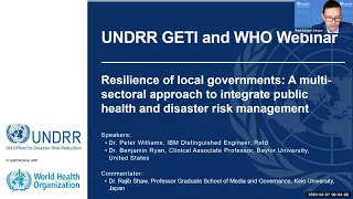 UNDRR COVID-19 Webinar 3: Resilience of Local Governments