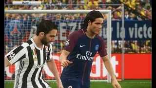 [HD] Cavani vs Juventus - Gameplay PES 2018 Solo Superstar