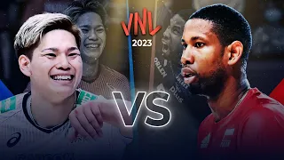 Yuji Nishida vs Wilfredo Leon | Japan vs Poland | Men's VNL 2023