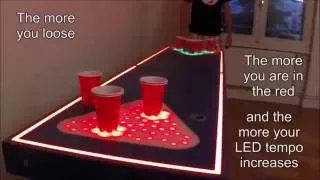 New interactive beer pong table