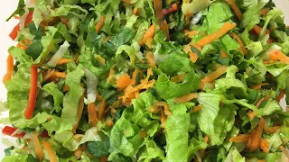 Vitamin dolu kahı - yerkökü salatı. Çox sadə və ləzzətli. Letucce salad recipe