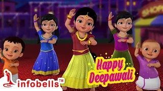 Happy Deepavali - Deepavali Bandide, Santosa Tumbide | Kannada Rhymes for Children | Infobells