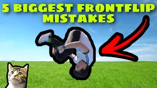 5 BIGGEST FRONTFLIP MISTAKES BEGINNERS MAKE! | how to frontflip the right way!