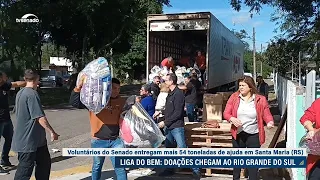 Liga do Bem: 54 toneladas em doações são entregues em Santa Maria (RS)