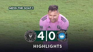 Messi Goal - Inter Miami vs Charlotte 4-0 | All Goals & Highlights | Leagues Cup 11/08/2023