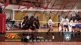 Guelph Gryphons vs Lakehead Thunderwolves - Women's Volleyball Highlights