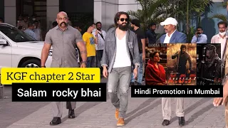 KGF 2 Star Yash and Srinidhi Shetty arrives in Mumbai to promote the film | KGF chapter 2
