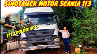 levei a mãe pra ver o caminhão que comprei ! e mostrei o motor de Scania 113