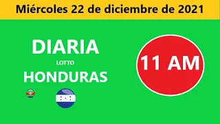 Diaria 11 AM honduras loto costa rica La Nica hoy miércoles 22 de diciembre de 2021 loto tiempos hoy