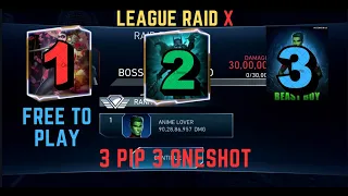 900 Million Damage In 3 Pips | League Raid | No P2W Artifacts Use | Injustice 2 Mobile