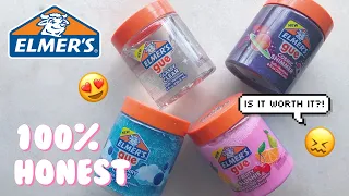 100% HONEST ELMER'S SLIME REVIEW // STORE BOUGHT SLIME