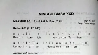 Mazmur Tanggapan [Edisi Baru] Minggu 22 Oktober 2023 - Minggu Biasa XXIX - Tahun A