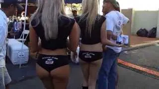 Hot girls at the biker rally in Galveston TX 2013