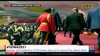 #SONA2021: Speaker and leadership of parliament step out to receive Pres. Akufo-Addo (9-3-21)