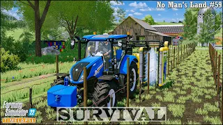 Survival in No Man's Land #59🔸Working in the Vineyard: Chiseling, Liming & Fertilizing🔸FS 22🔸4K