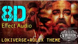 Lokiverse +Rolex Theme 8D - Vikram | Kamal Haasan | ANIRUDH RAVICHANDER | Lokesh Kanagaraj