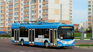 Поездка на троллейбусе БКМ-32100D №217 в Витебске / Ride on trolleybus BKM-32100D №217 in Vitebsk.