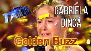 Romanii Au Talent 2022: Gabriela Dinca | GOLDEN BUZZ de la Andi Moisescu! PERFECT 10!