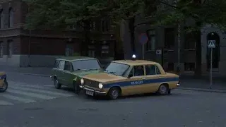 Белые ночи/White Nights (1985) - short car chase scene