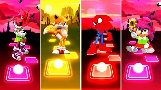 Amy Rose Exe 🆚 Tails Sonic 🆚 Spider Sonic 🆚 Baby Amy Rose | Tiles Hop EDM Rush