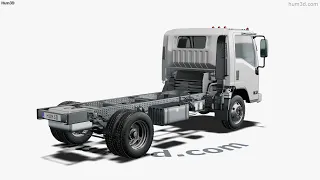 Isuzu NRR Single Cab Chassis Truck 2021 3D model by Hum3D.com