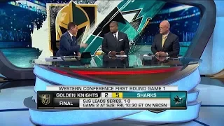 NHL Tonight: VGK vs SJS recap: Jones, Sharks top Fleury, Golden Knights in Game 1  Apr 10,  2019