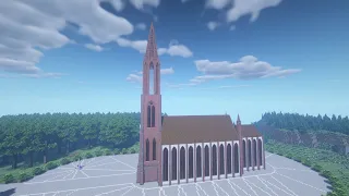 Minecraft gothic Cathedral 1:1 with Chisel and Bits Mod