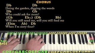 When I'm Sixty-Four (The Beatles) Jamtrack in Db with Chords/Lyrics