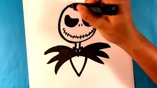 How to Draw Jack Skellington - Nightmare Before Christmas