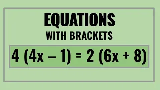 Equations with brackets