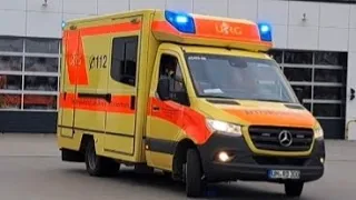 Einsatzfahrt vom RTW 06 des URG Rettungsdienst in Schwedt