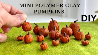 Making Miniature Clay Spooky Pumpkins for Halloween - Dollhouse & Dioramas