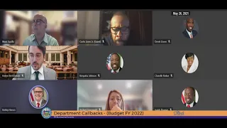 FY2022 Budget Hearings 5-26-2021 - Departmental Callbacks