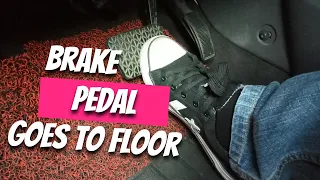 Brake Pedal Goes to Floor