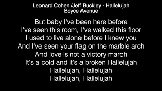 Boyce Avenue - Hallelujah Lyrics (Leonard Cohen / Jeff Buckley)