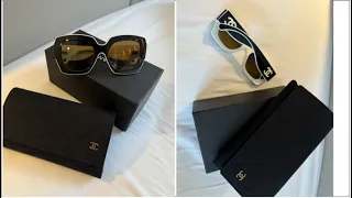 Unboxing my new Sunglasses from Chanel !! Chanel square glasses!! New arrival in Chanel  #chanel