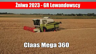Żniwa 2023 - Claas Mega 360 czternaście sezonów w GR Lewandowscy