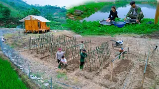 Release 10,000 fish into new pond after flood! Family Gardening Together - Sang VY