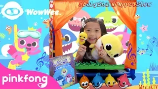 PinkFong BABY SHARK PUPPET SHOW || Fingerlings, Baby Shark Singing Plush Puppet & Squirt Bath Toys