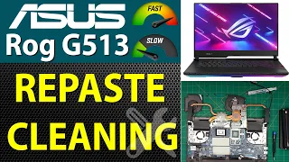 How to Repaste and Clean Asus ROG G513 (G513QE - HN030T) Laptop - Step-by-Step🧹