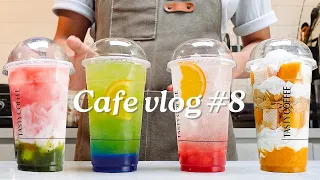 30-Minute Cafe Vlog ASMR 🍑 Crafting Irresistible Beverages for a Blissful Day! 🍓 cafevlog#8