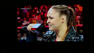 Ronda Rousey shoots on Nikki and Brie Bella The Bella Twins. WWE RAW 10/15/18 4K 60FPS