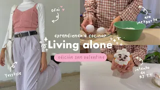 living alone: aprendiendo a cocinar + haul ropa coreana👩🏼‍🍳