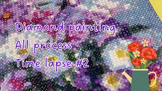 Diamond painting all process/Time lapse /ダイヤモンドアート 2/4