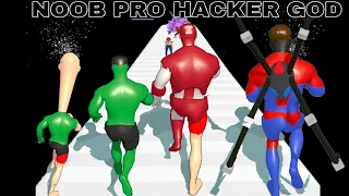 NOOB VS PRO VS HACKER VS GOD in Build a Superhero Games