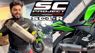 SC project sc1-r titanium full system exhaust in kawasaki ninja ZX10R unboxing instructions 🔥😍