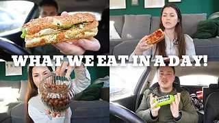 WHAT WE EAT IN A DAY | a realistic day working full time!! | JANUARY 2023