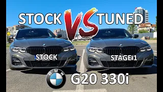 BMW 330i G20 - Stock vs. Tuned (Stage 1) - Surprising results!