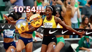 PHENOMENAL 10.54 by Elaine Thompson-Herah in the 100m! | Prefontaine Classic Diamond League 2021